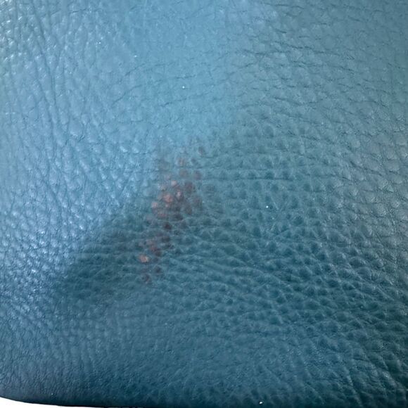 Vera Bradley ~ Elena Teal Green zipped mini crossbody w/ gold chain strap - Picture 6 of 16